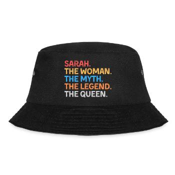 Sarah The Woman The Myth The Legend The Queen - Bucket Hat - black - Front - Lela (165cm)