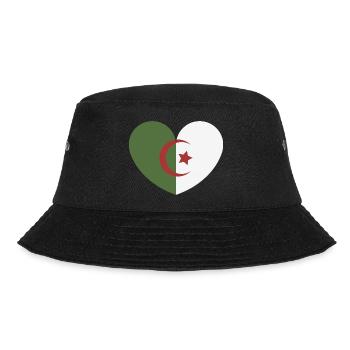 Algeria heart flag - Bucket Hat - black - Front - Lela (165cm)