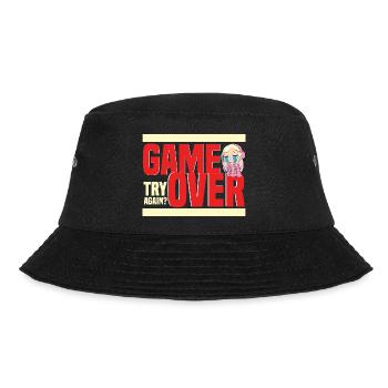 Game Over Retro Humor Noch Mal? - Bucket Hat - Schwarz - Vorne - Lela (165cm)