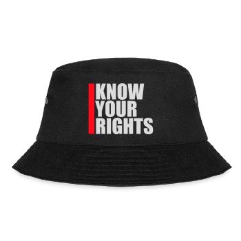 Know Your Rights Aktivismus Gerechtigkeit Freiheit - Bucket Hat - Schwarz - Vorne - Lela (165cm)