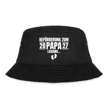Beförderung zum Papa 2027 Loading - Bucket Hat - Schwarz - Vorne - Lela (165cm)