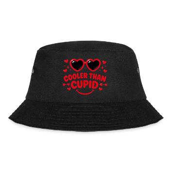 Cooler als Amor Retro-Herzen - Bucket Hat - Schwarz - Vorne - Lela (165cm)