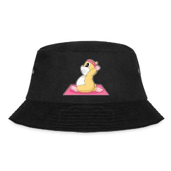 Hamster Yoga Fitness Gymnastics - Bucket Hat - black - Front - Lela (165cm)
