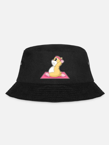 Hamster Yoga Fitness Gymnastik - Bucket Hat - Schwarz