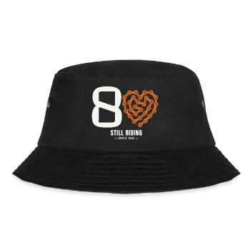 80 Years Bike Still Riding Birthday Gift - Bucket Hat - black - Front - Lela (165cm)