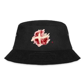 Denmark flag as watercolor - Bucket Hat - black - Front - Lela (165cm)