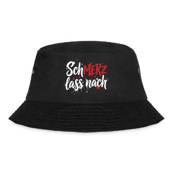SchMerz lass nach - nein zu Merz - Bucket Hat - Schwarz - Vorne