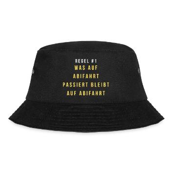 Regel 1: Was Abifahrt Bleibt - Bucket Hat - Schwarz - Vorne