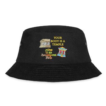 Temple Body Vergnügungspark - Bucket Hat - Schwarz - Vorne