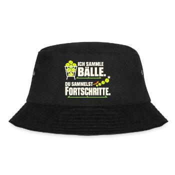 Tennistrainer Tennis Coach Tennislehrer Geschenk - Bucket Hat - Schwarz - Vorne