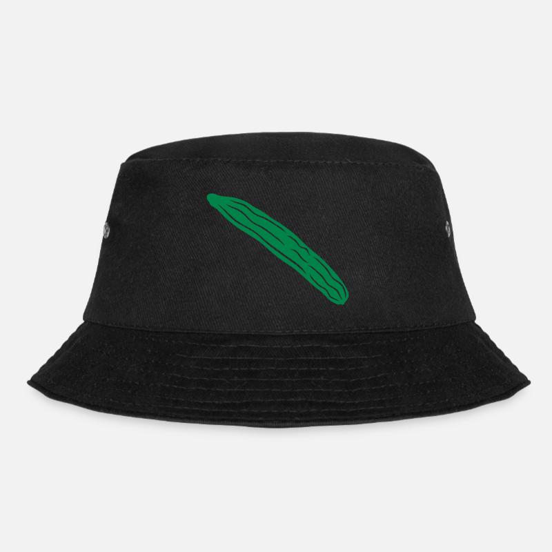 gurke - cucumber 1col - Bucket Hat - Schwarz