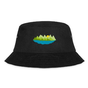 Landschaft - Bäume - See - Bucket Hat - Schwarz - Vorne - Lela (165cm)