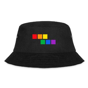 lgbt regenbogen proud human lgbtq - Bucket Hat - Schwarz - Vorne - Lela (165cm)