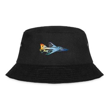 Kampfflugzeug - Bucket Hat - Schwarz - Vorne - Lela (165cm)