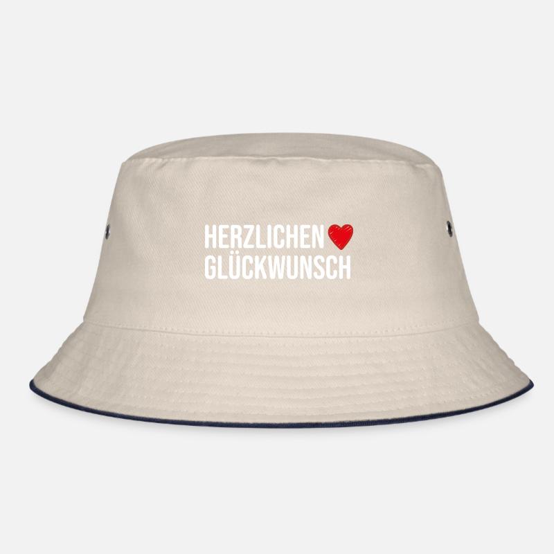 Herzlichen Glückwunsch Herzlich Geschenkidee Bucket Hat