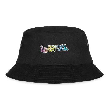 Liverpool England UK Stadt Graffiti Spray Sprayer - Bucket Hat - Schwarz - Vorne - Lela (165cm)