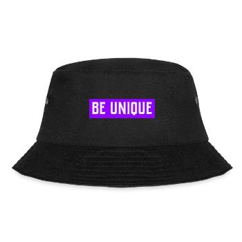 BE UNIQUE Design in lila - Bucket Hat - Schwarz - Vorne - Lela (165cm)