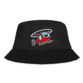 Lustiger roter Helikopter - Bucket Hat - Schwarz - Vorne - Lela (165cm)