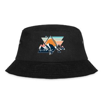Nature Nature Mountains Mountains Sun Sun Hiking - Bucket Hat - black - Front - Lela (165cm)