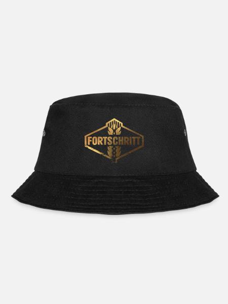 FORTSCHRITT DDR Landmaschinen Vintage Gold - Bucket Hat - Schwarz