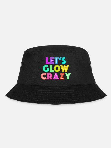 Let's Glow Crazy - Bucket Hat - Schwarz