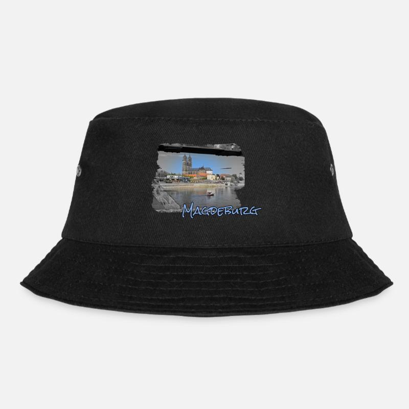 Magdeburg Cathedral Star Bridge - Bucket Hat - black