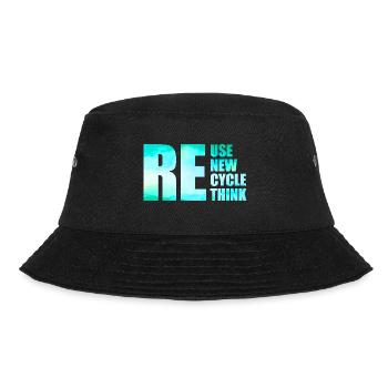 Reuse Renew Recycle Rethink - Bucket Hat - Schwarz - Vorne - Lela (165cm)