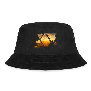 Natur Abenteuer Wald Berge Sonne Sonnenuntergang - Bucket Hat - Schwarz - Vorne - Lela (165cm)