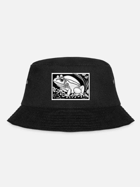 Frosch im Glück - Bucket Hat - Schwarz