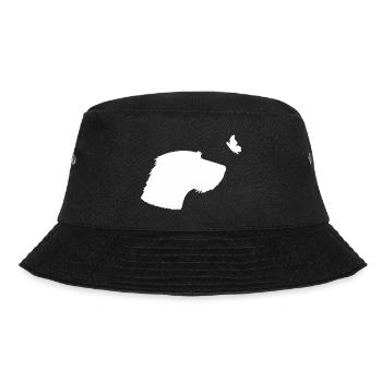 Rauhaardackel mit Schmetterling - Bucket Hat - Schwarz - Vorne - Lela (165cm)