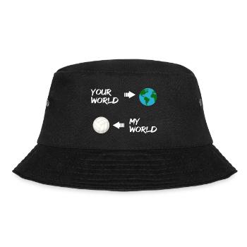 volleyball volleyballer volleyballworld - Bucket Hat - Schwarz - Vorne - Lela (165cm)
