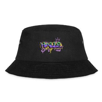 Halle Deutschland Stadt Graffiti Spray Sprayer - Bucket Hat - Schwarz - Vorne - Lela (165cm)