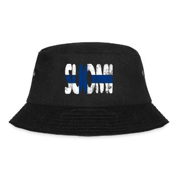 Suomi Finland Finnish Flag Scandinavia Travel - Bucket Hat - black - Front - Lela (165cm)