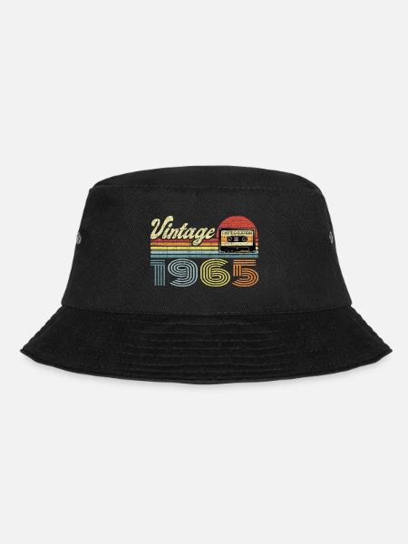 Vintage 1965 Kassette Mixtape - 56. Geburtstag - Bucket Hat - Schwarz