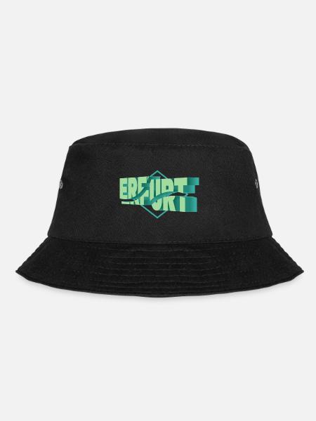 Erfurt Deutschland Stadt 3D Schrift Skyline - Bucket Hat - Schwarz