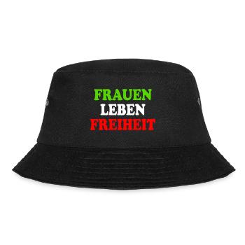 Frauen leben freiheit - Bucket Hat - Schwarz - Vorne - Lela (165cm)