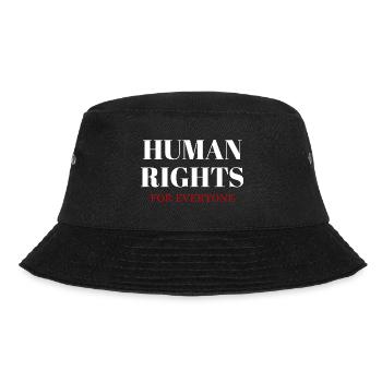 Human rights for every one - Bucket Hat - Schwarz - Vorne - Lela (165cm)