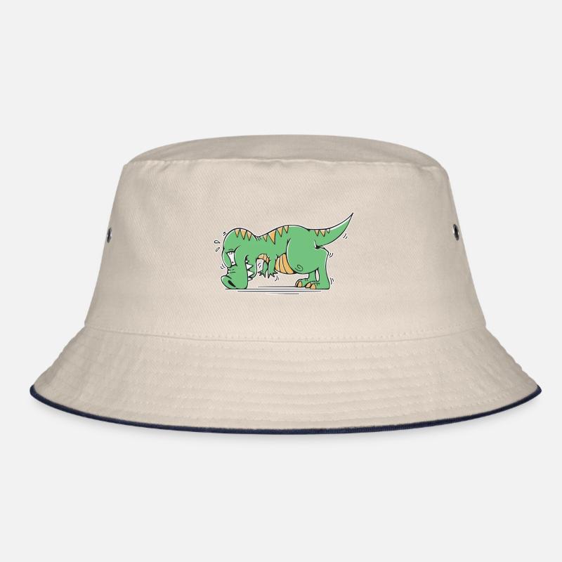 T-Rex Hates Push-ups Push-ups Funny Humor Bucket Hat