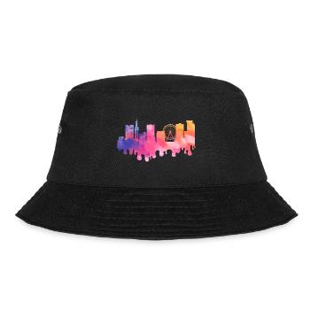 Birmingham England UK City Skyline Splash Colorful - Bucket Hat - black - Front - Lela (165cm)