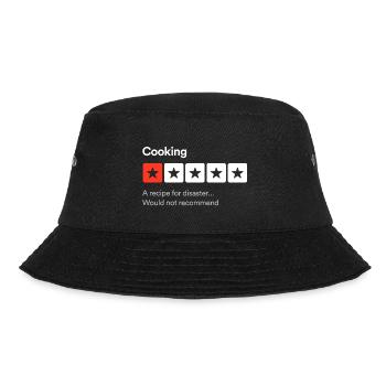 Kochen, ein Rezept für eine Katastrophe... Sarkastische Rezension - Bucket Hat - Schwarz - Vorne - Lela (165cm)