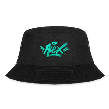 Alex Graffiti T Shirt - Bucket Hat - Schwarz - Vorne - Lela (165cm)