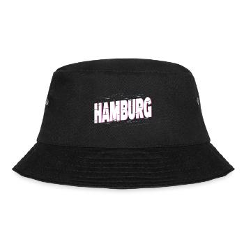 Hamburg Deutschland Stadt Schrift Heimat Liebe - Bucket Hat - Schwarz - Vorne - Lela (165cm)