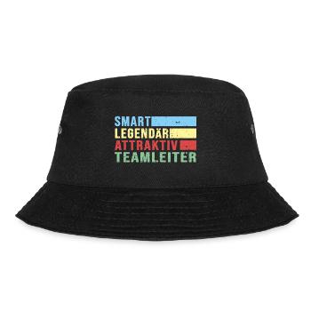 Teamleiter retro Chef Boss legendär Führungskraft - Bucket Hat - Schwarz - Vorne - Lela (165cm)