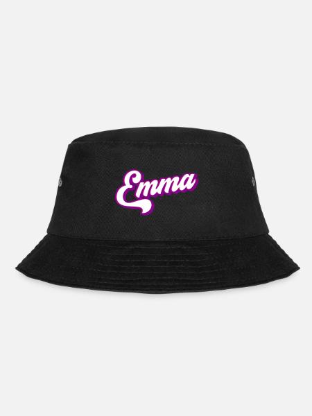 Emma | Farben änderbar - Bucket Hat - Schwarz