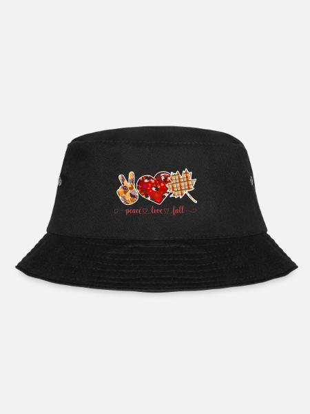 FRIEDEN, LIEBE, HERBST, THANKSGIVING - Bucket Hat - Schwarz