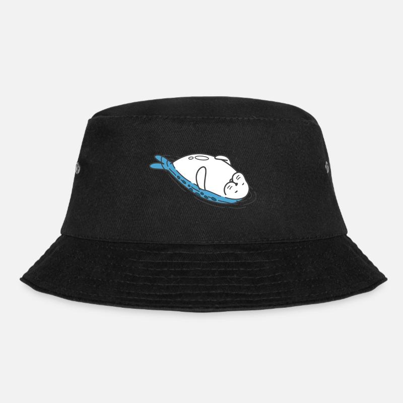 Robbe Seehund Meer entspannt treiben - Bucket Hat - Schwarz