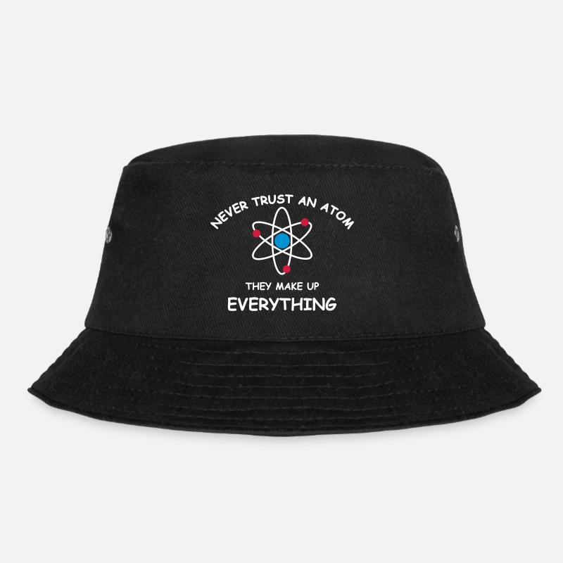 Never trust an atom - Bucket Hat - black
