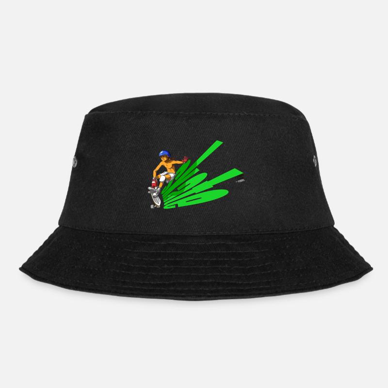 skate_green - Bucket Hat - Schwarz
