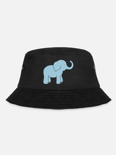 Elefant - Bucket Hat - Schwarz