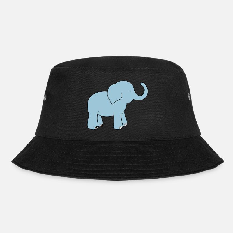 Elefant - Bucket Hat - Schwarz